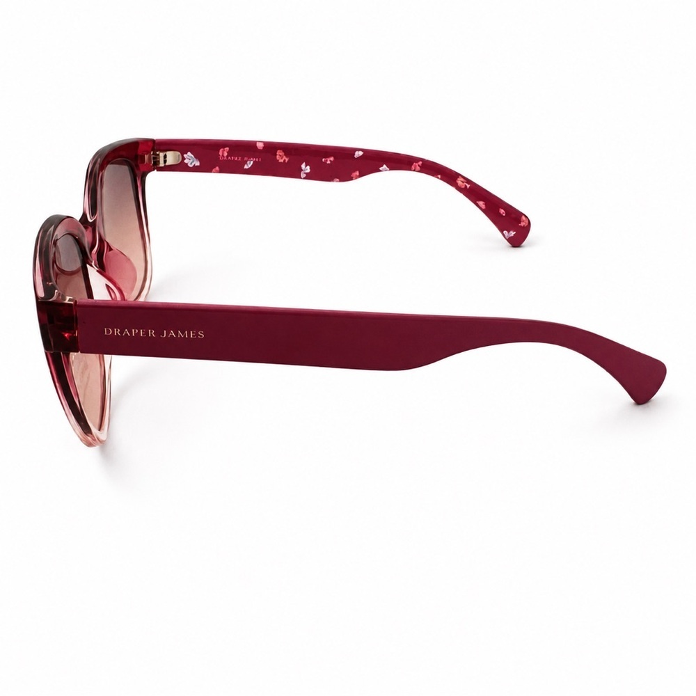 Draper James sunglasses in a blush-to-burgundy gradient with floral-print - Picture 3 of 10